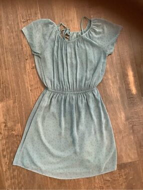 Avia & Co Casual Light Blue Elastic-Waist Summer Dress, S